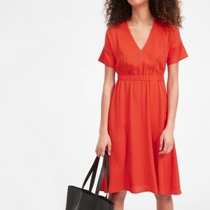 NWT Everlane Japanese GoWeave Light V-Neck Dress